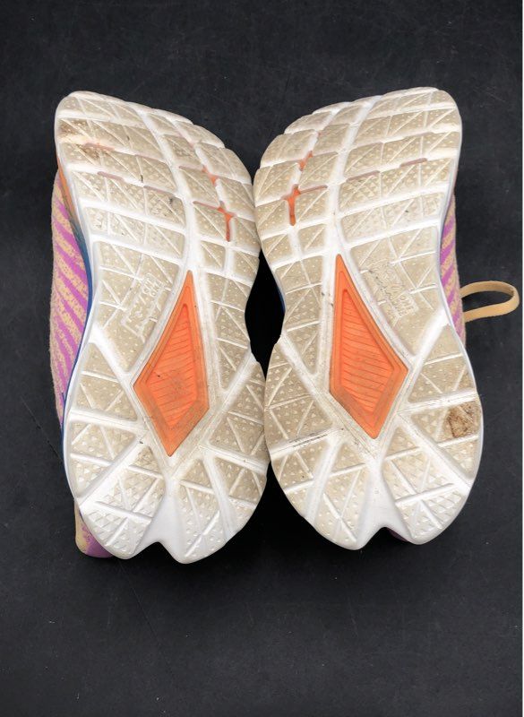 Hoka One One Women's Mach 5 Yellow Pink Athletic Shoes - Size 7.5