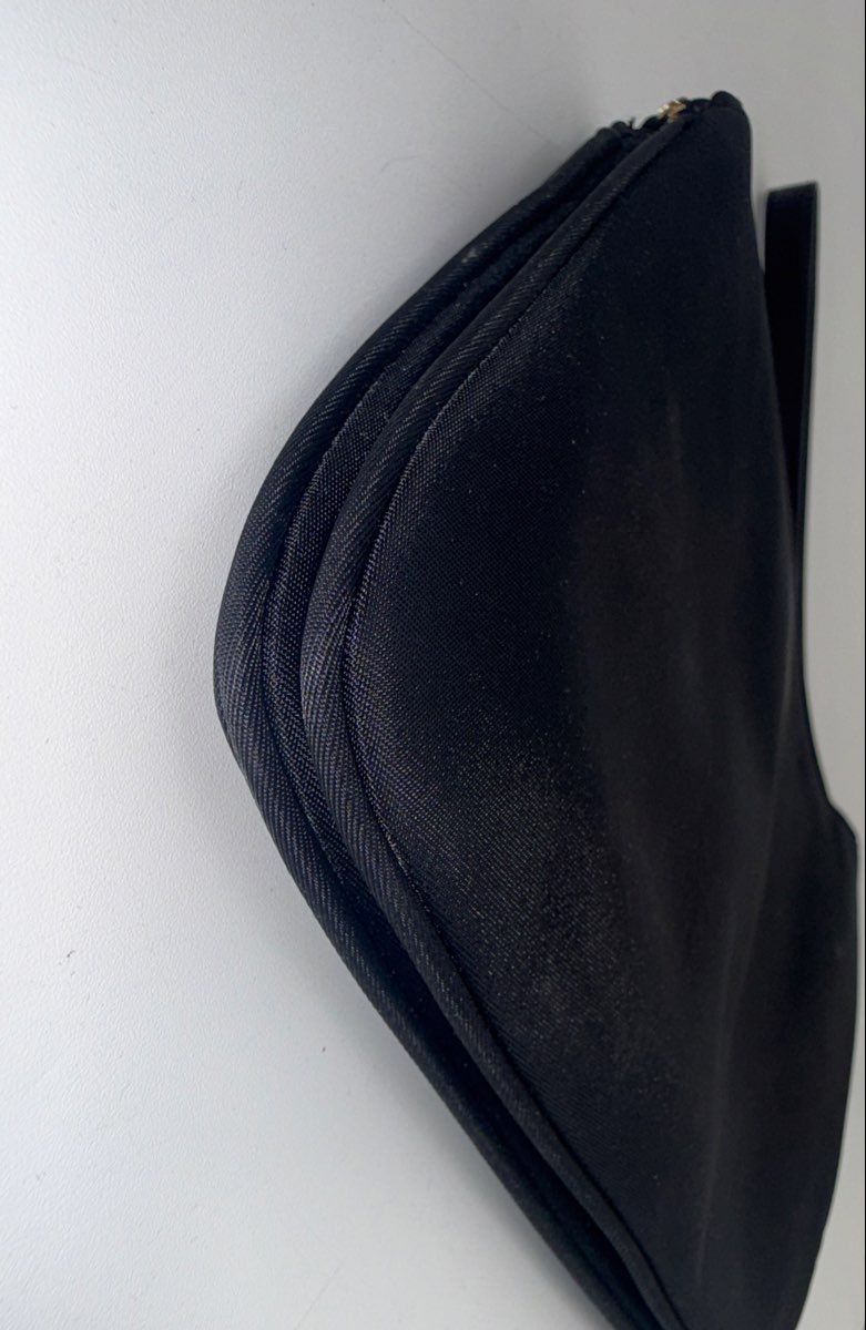 Kate Spade New York Black Nylon Wristlet Small Pouch Clutch Gold Hardware