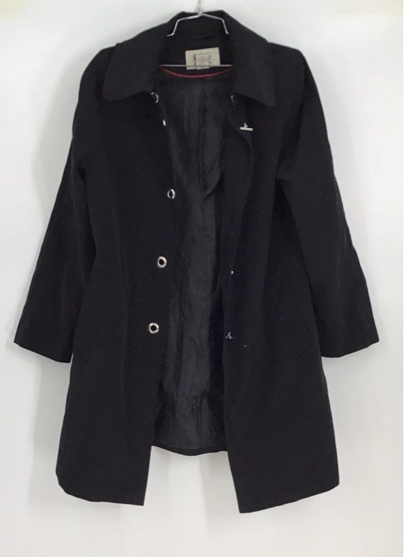 Fog By London Fog Women&#39;s Black Hooded Trench Coat - Size M