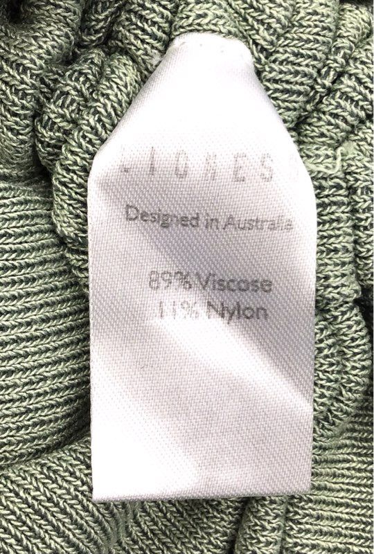 Lioness Women's Sage Green Military Minds Ribbed Ruched Mini Dress Sz XS