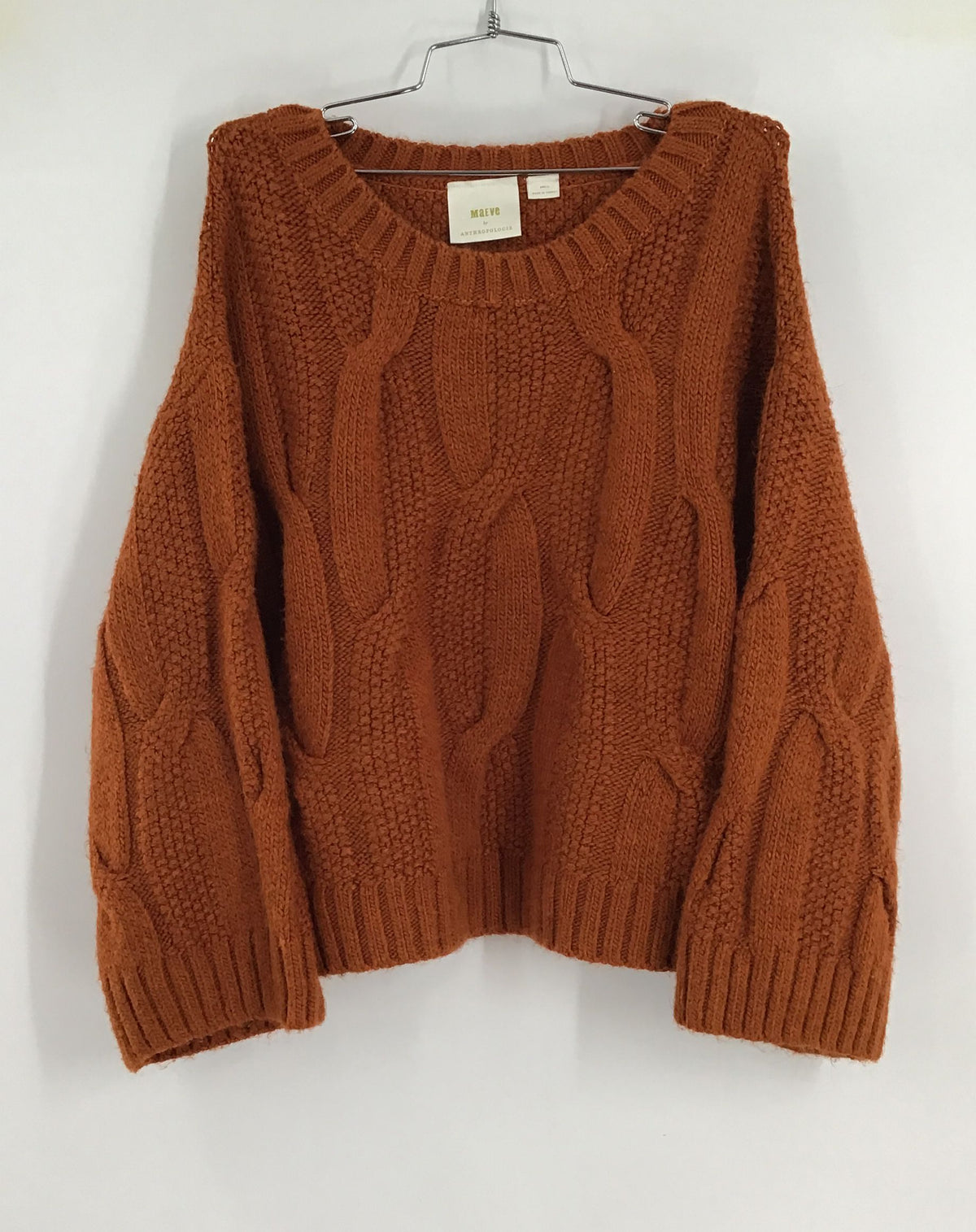 Maeve By Anthropologie Women&#39;s Brown Knitted Pullover Sweater - Size S