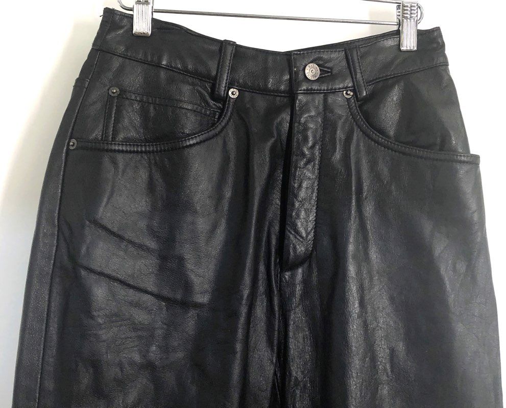 Vintage 90s Wilsons Leather Women's Black Maxima Leather Jeans Pants NWT Sz 6
