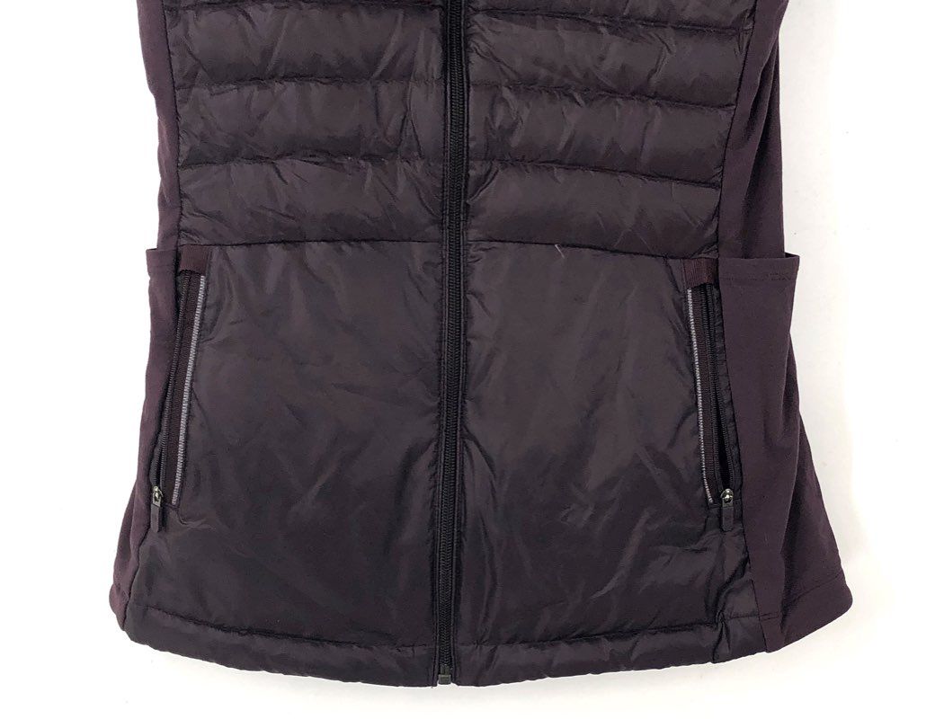 Lululemon Women's Down For A Run Puffer Vest Plum Purple Full Zip Funnel Neck 4