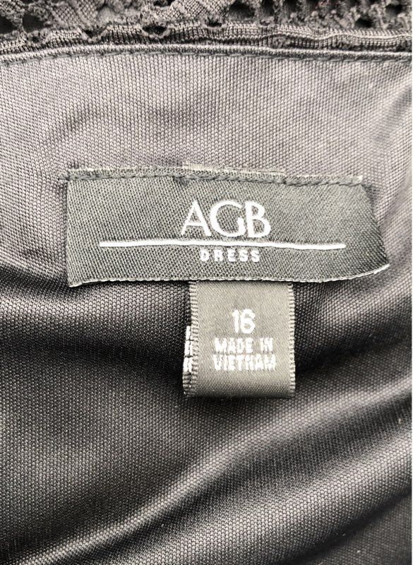 NWT AGB Women's Black Maxi Dress - Size 16