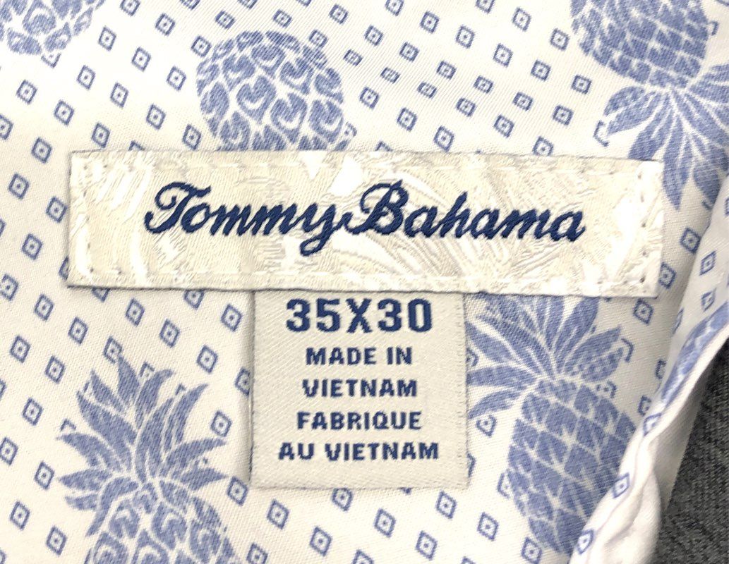 Tommy Bahama Men's Gray Performance Polyester Travel Pants Sz 35x30