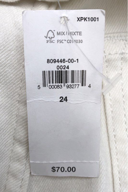 Banana Republic Women's White Girlfriend Jean Stretch Cotton NWT Sz 24/00