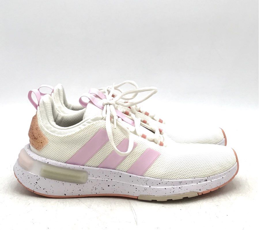 Adidas Women&#39;s Racer TR23 PGS IF0044 White Pink Athletic Shoes - Size 10