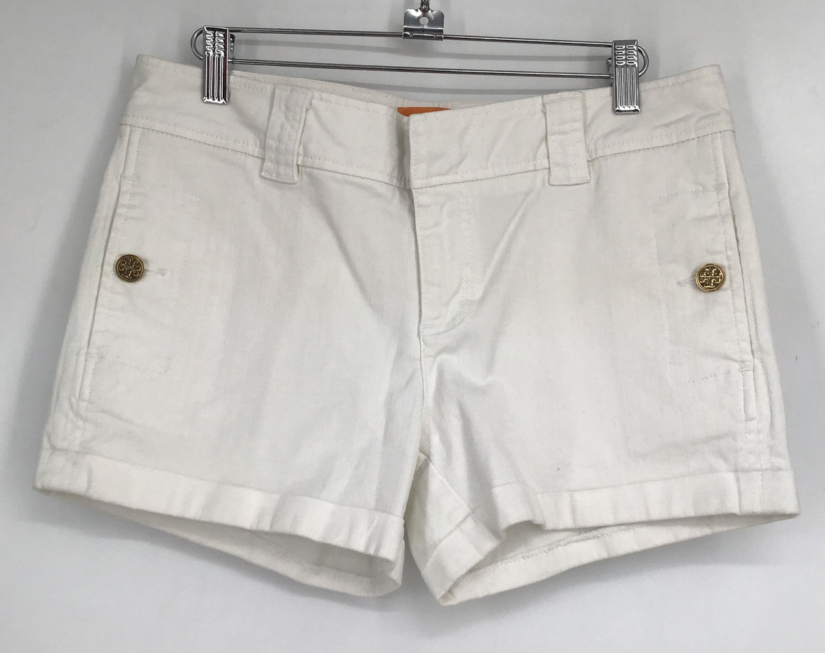 Tory Burch Women&#39;s White Chino Shorts - Size 28