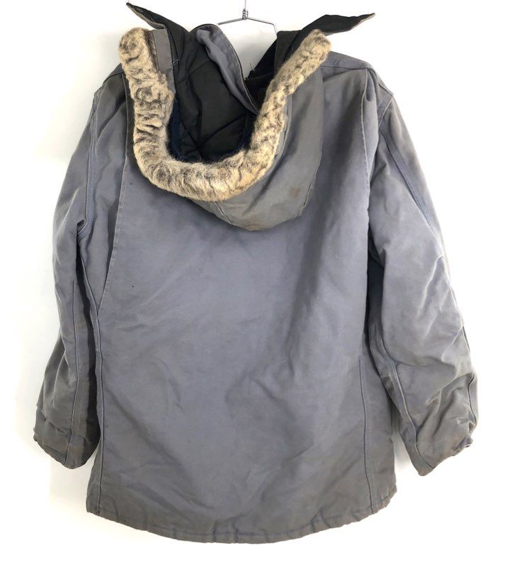 Vintage 90s Carhartt Faux Fur Trim Duck Canvas Arctic Parka Coat Sz XL USA