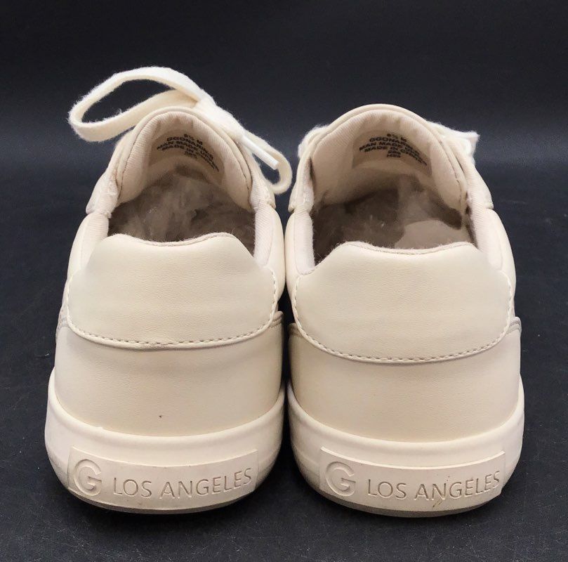 G by Guess Onarin Cream Off-White Gold Low Top Sneakers Women's Size 8.5