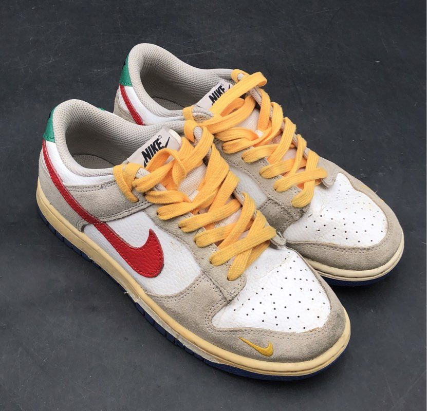 Nike Dunk Low SE Multi-Color Grey White Red Blue Sneakers Size 7