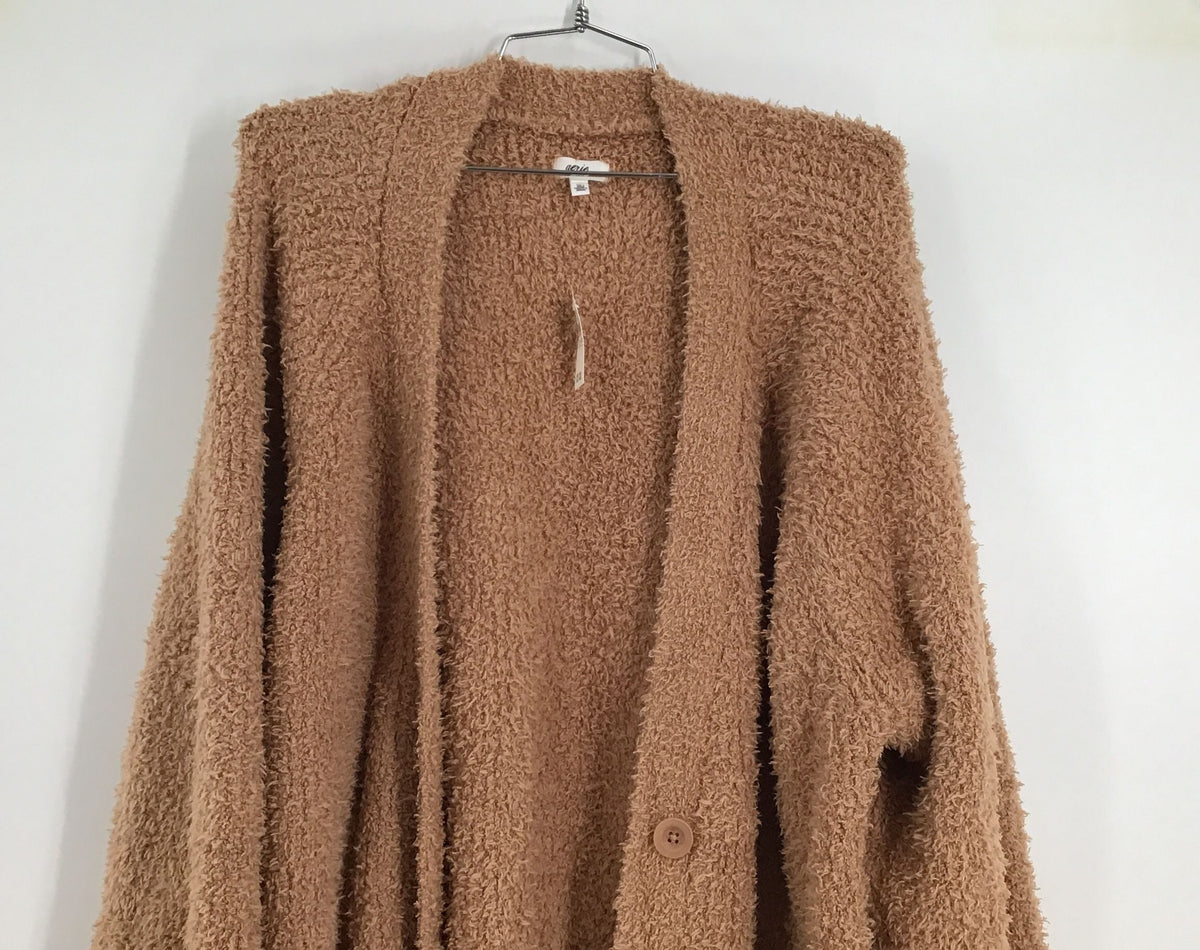 NWT Aerie Women&#39;s Brown Long Sleeve Cardigan Sweater - Size Large