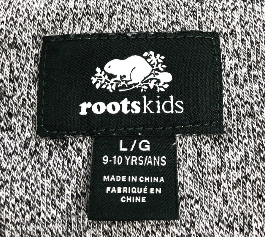 Roots Kids Gray Salt & Pepper Organic Cotton Jumpsuit Lounger Sz L 9-10