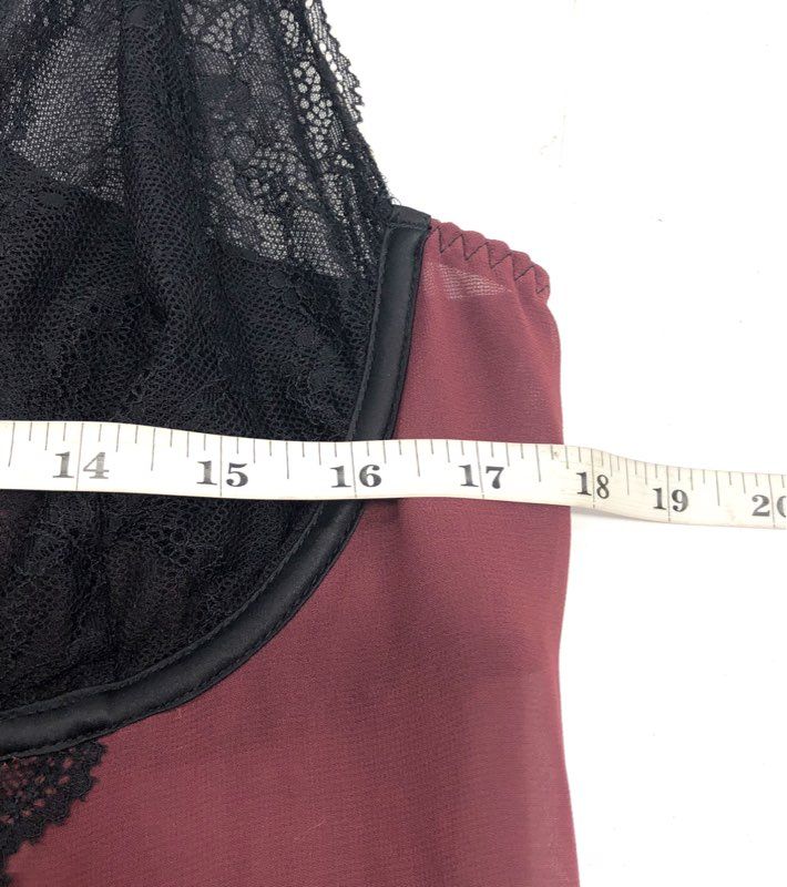Sophie Theallet for Cacique Women's Lingerie Slip Red Lace Pleated Sz 18/20 NWT