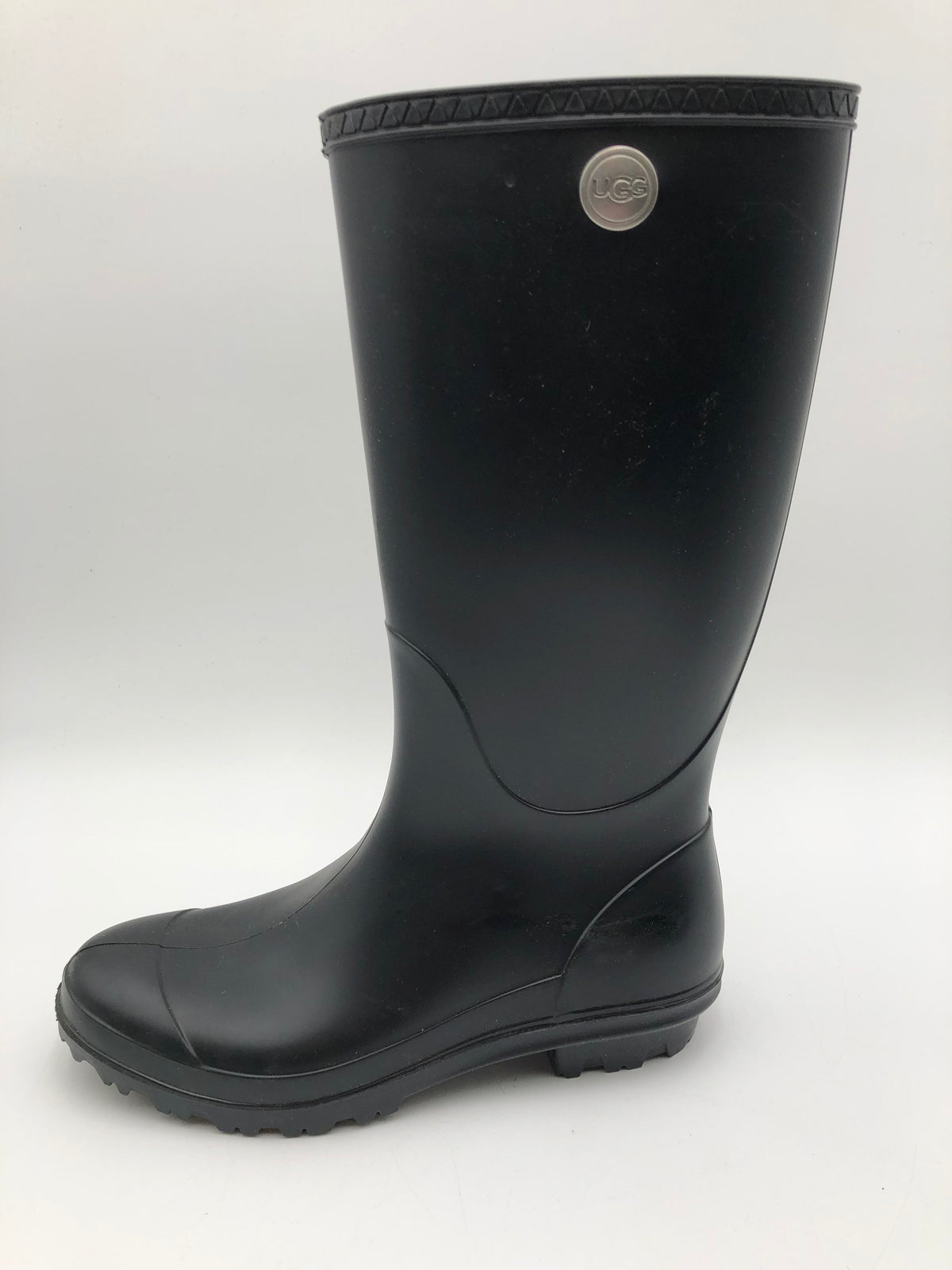 UGG Women's Premium Knee-High Black Rubber Rain Boots - Size 8