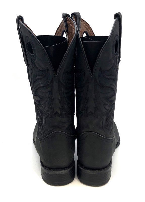 Circle G L6079 Black Leather Square Toe Western Cowboy Boots Men's Size 14 D