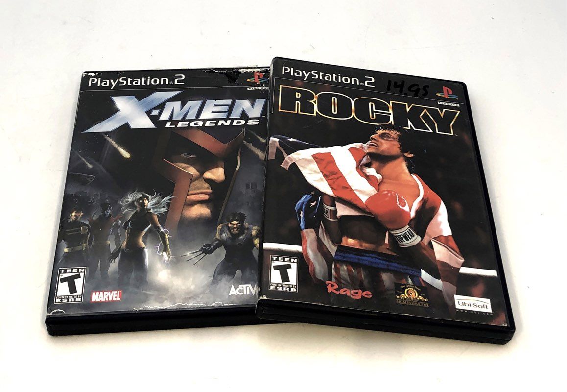 Gran Turismo 4 X-Men Legends 9 PlayStation 2 PS2 Game Lot Call of Duty Rocky