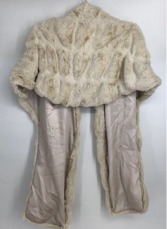 Donna Salyers Fabulous Fur Women&#39;s Beige Faux Fur Shawl Wrap - One Size