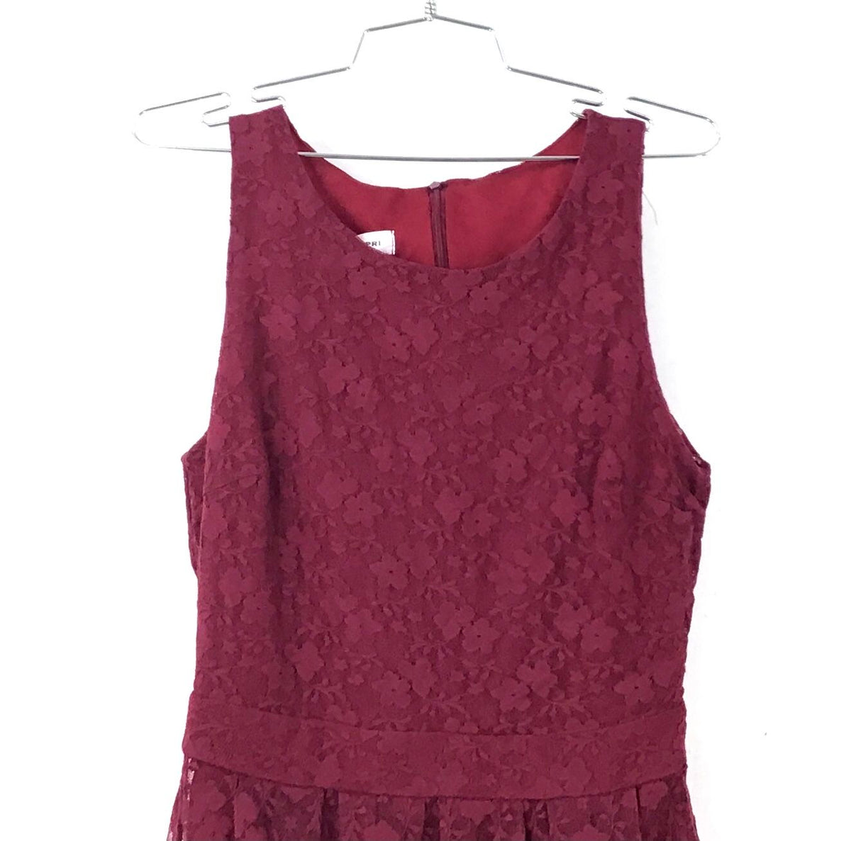 NWT Club Capri Women's Burgundy Floral Fit & Flare Dress - Size 38
