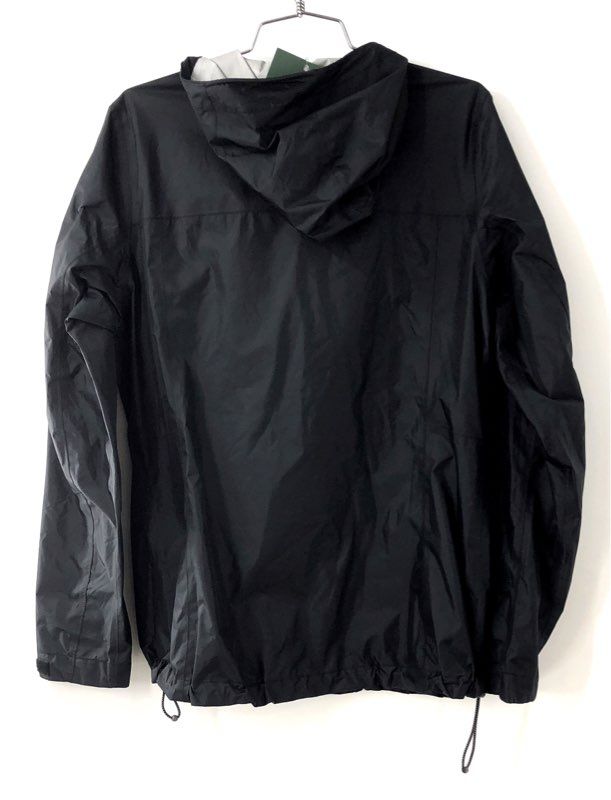 L.L.Bean Women's Black Trail Model Rain Jacket Waterproof Hooded Nylon Sz M NWT