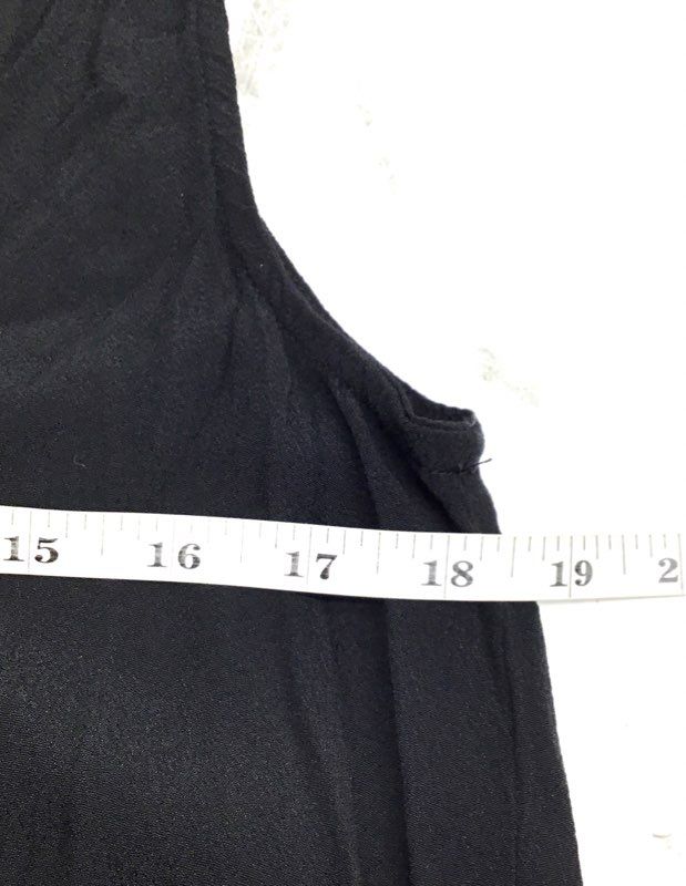 Madewell Women's Black Button-Front Sleeveless Viscose V-Neck Mini Dress Sz S