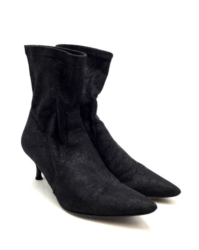 Vero Cuoio Women&#39;s Black Kitten Heel Ankle Bootie - Size 8M