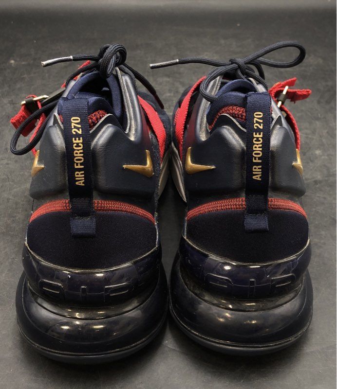 Nike Men's Air Force 270 Black Red Athletic Shoes - Size 9