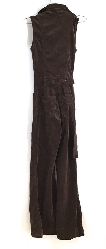 Ramy Brook Women's Velvet Jemma Jumpsuit Desert Brown Velveteen Denim NWT 24