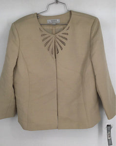 NWT Tahari Women's Beige Jacket - Size 18