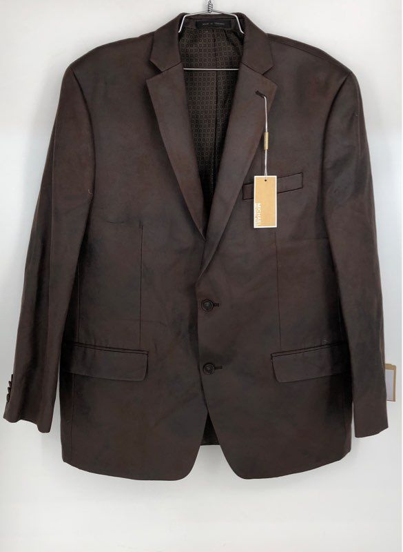 NWT Michael Kors Men&#39;s Brown Notch Lapel Single-Breasted Blazer - Size 44R