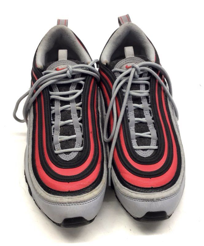 Nike Air Max 97 Wolf Grey Solar Red GS Kids Running Shoes CD4831-002 Size 7Y