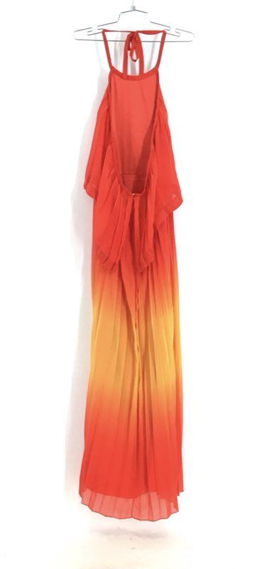 NWT Jessica Simpson Women&#39;s Red Ombre Halter Neck Maxi Dress - Size 10