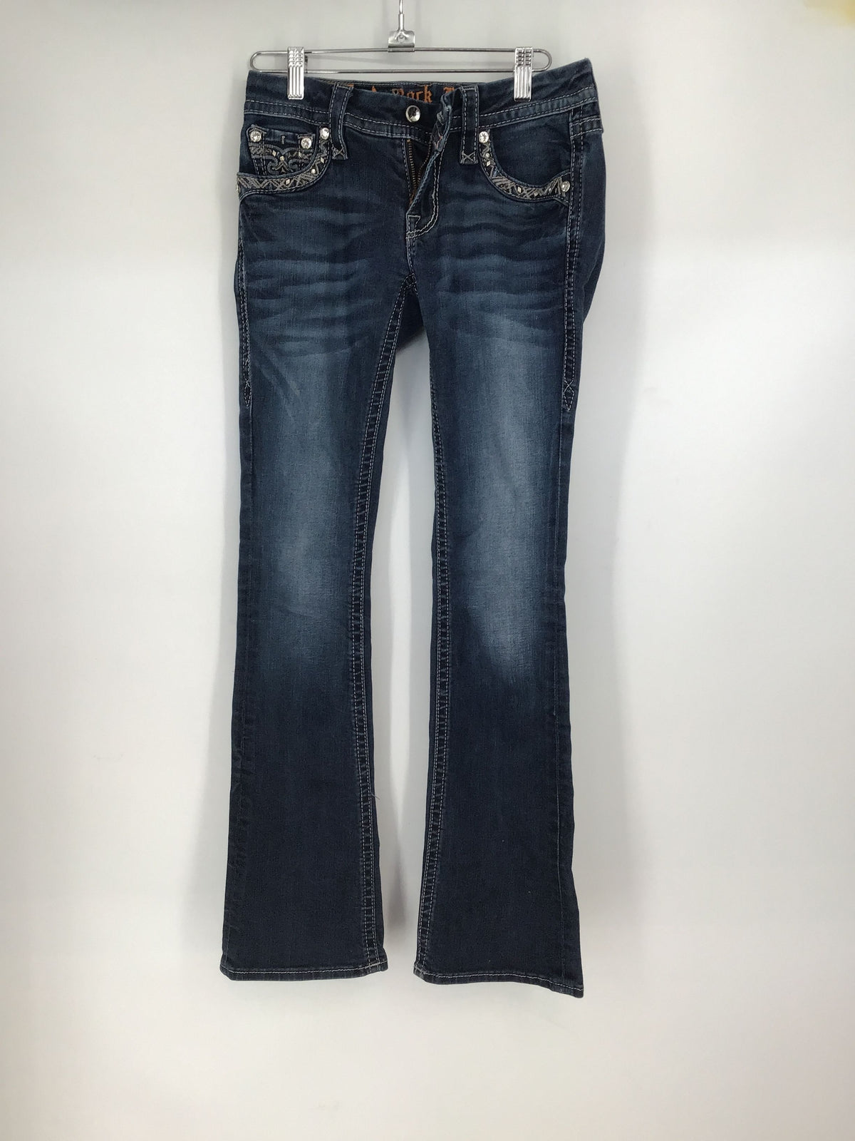 Rock Revival Men&#39;s Blue Jazlyn Medium Wash Denim Bootcut Jeans Size 25