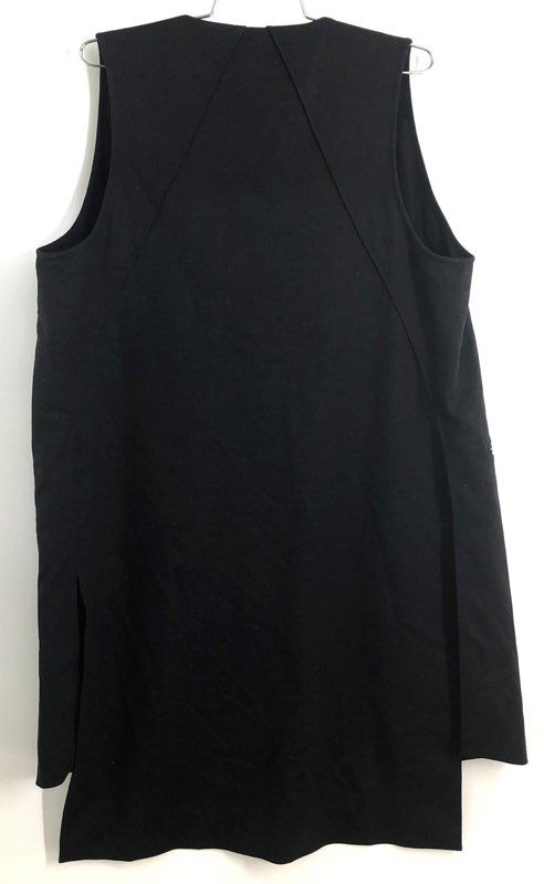 Cabi Women's Black Longline Open Front Vest Waistcoat Sleeveless Sz M