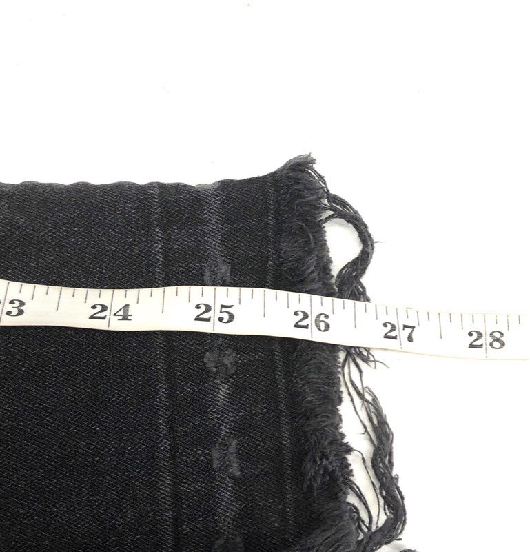 Madewell Women's The Momjean Faded Black Distressed Ripped Frayed Hem Sz 26