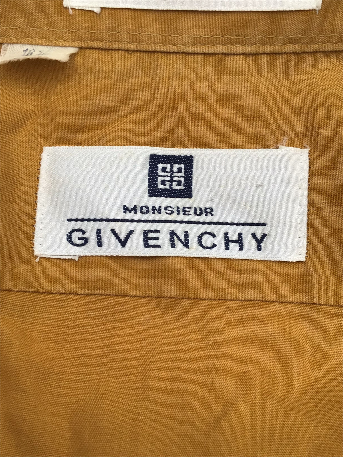 Givenchy Monsieur Men&#39;s Gold Button-Up Shirt - Size 16.5 With COA