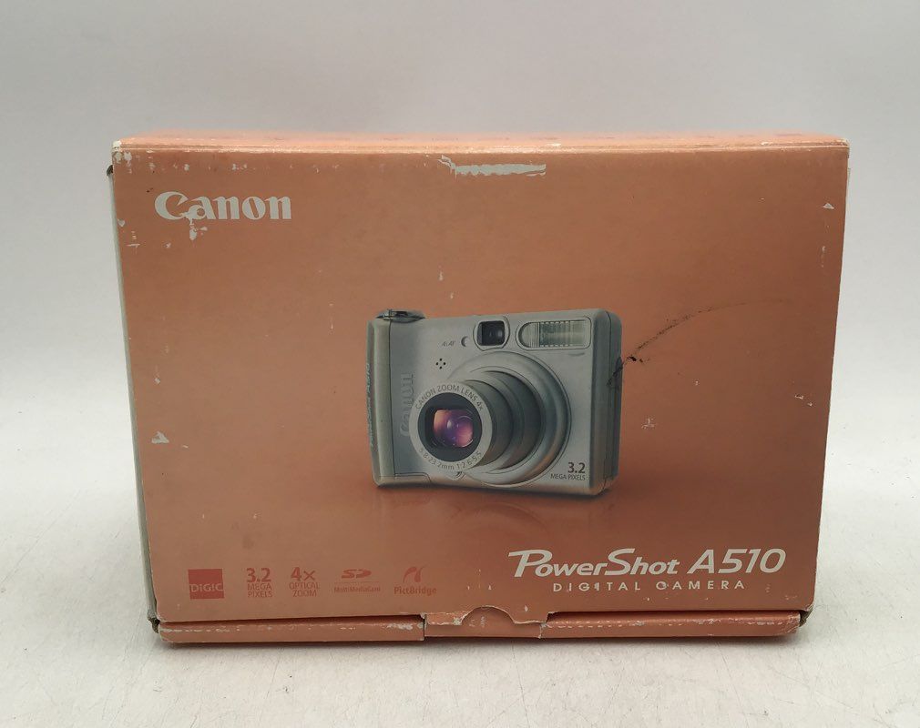 Canon PowerShot A510 Silver 3.2 MP 4x Optical Zoom Compact Digital Camera / Disc