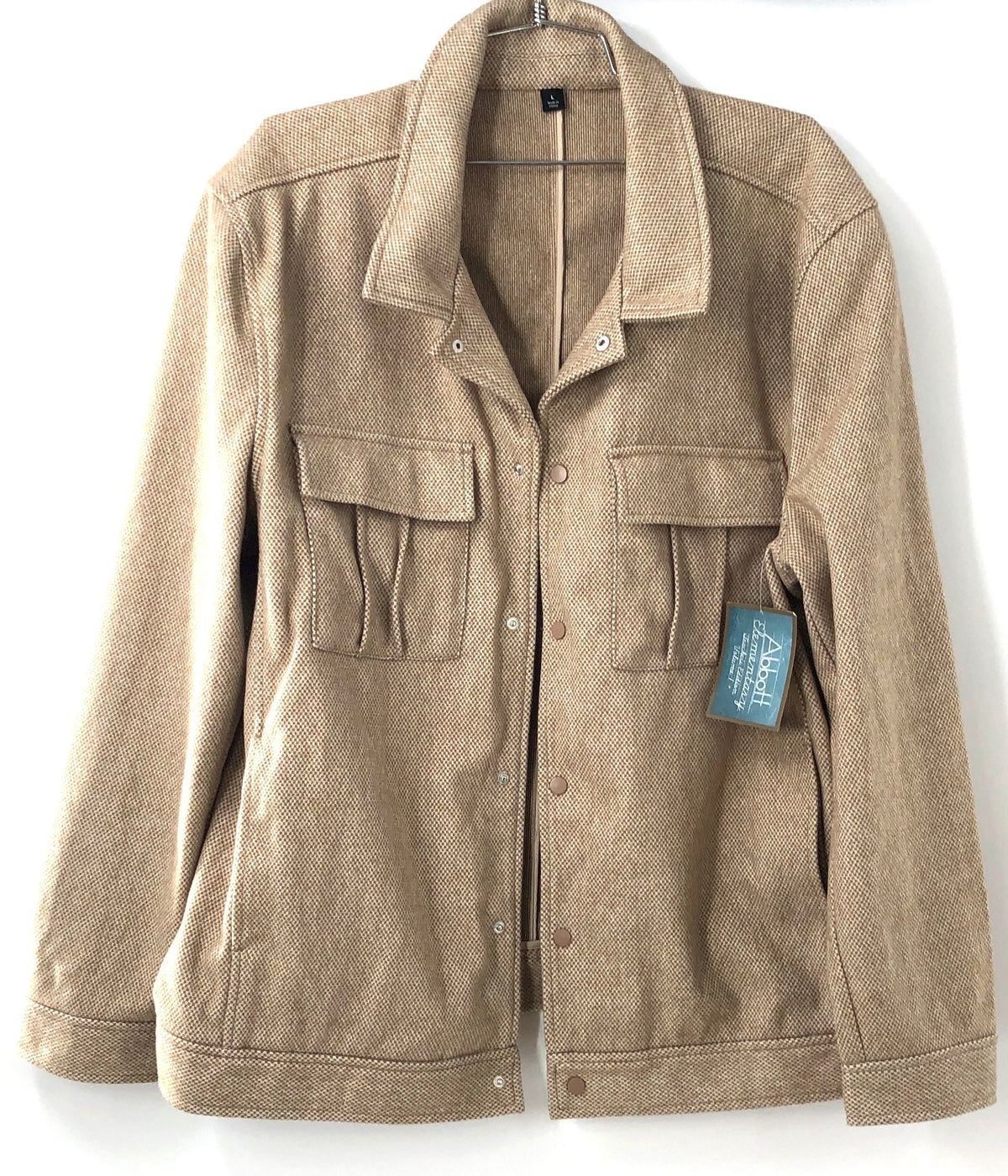 Abbott Elementary Unisex Snap Front Jacket Light Oatmeal Teachers Edition NWT