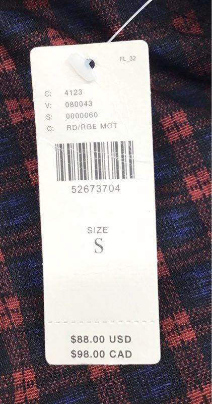 Sanctuary Women's Red Blue Plaid Skinny Pants Sz S NWT