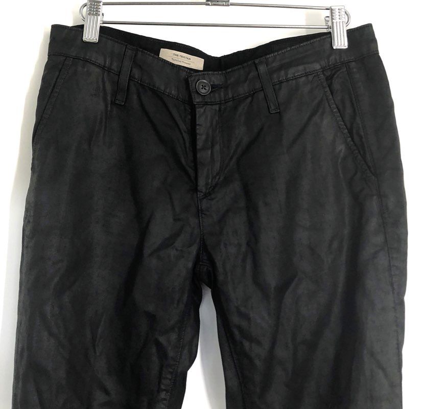 AG Adriano Goldschmied Women's Black The Tristan Tailored Trouser Lyocell Sz 25R