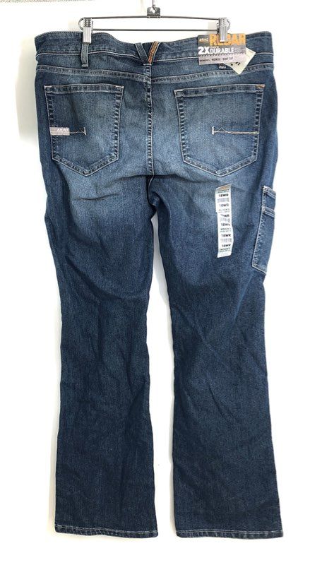 Ariat Women's Rebar Mid Rise Boot Cut 2X Durable Carpenter Jeans Sz 18WR NWT