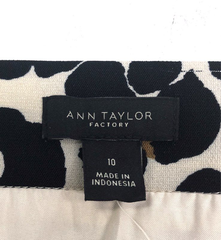 Ann Taylor Factory Women's Cheetah Leopard Print A-Line Midi Skirt NWT Sz 10