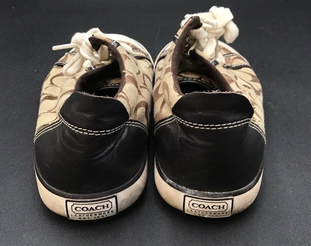 Coach Women&#39;s Brown Signature Print Athletic Shoes