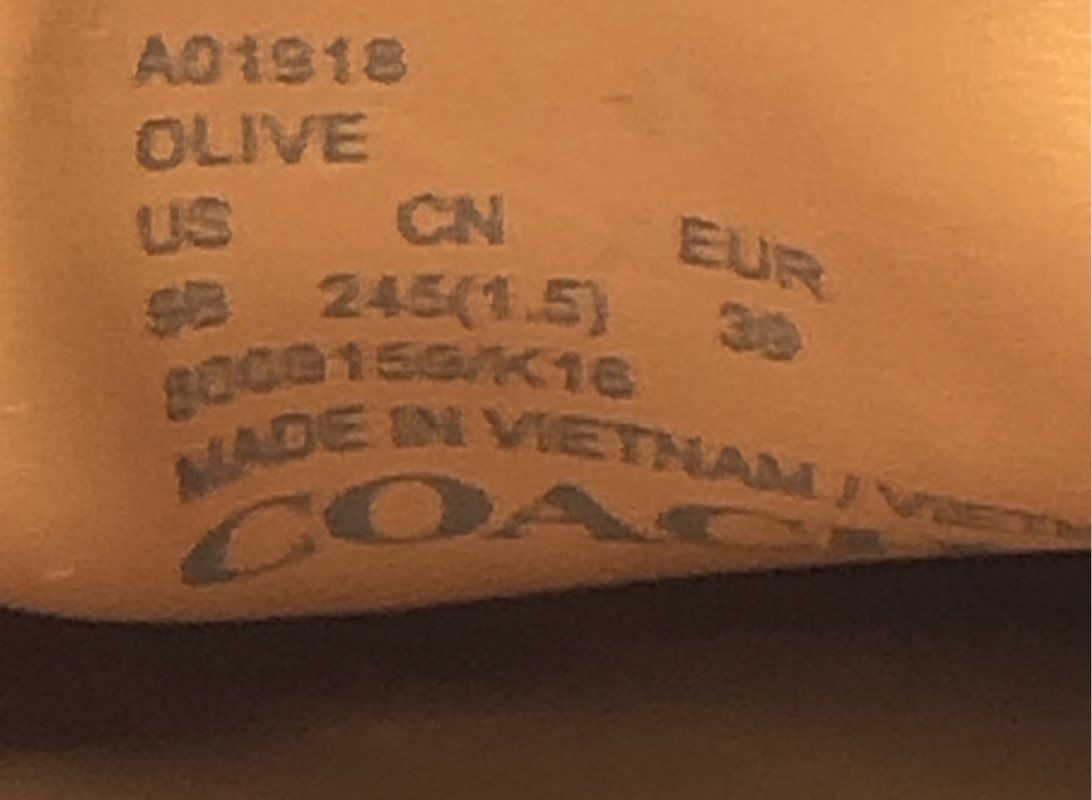 Coach Women's Olive Brown Signature Casual Loafer Shoes - Size 9B