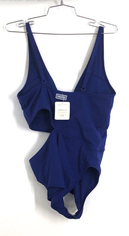 Fabletics Women's Seaside Cutout One-Piece Swimsuit Admiral Blue NWT Size L
