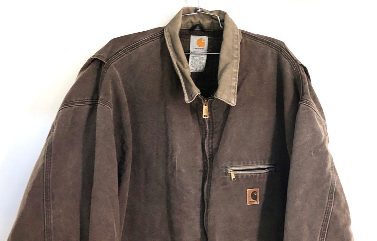 Vintage 2003 Carhartt J97 CHT Detroit Jacket Blanket Lined Made in USA Sz 5XL