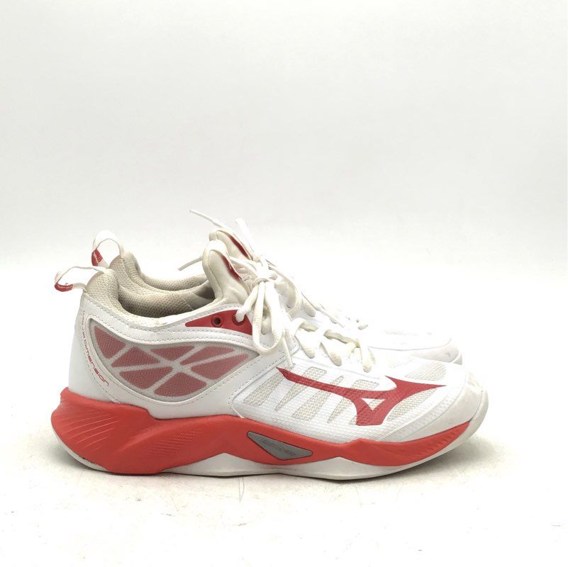 Mizuno Women&#39;s Wave Dimension V1GC224067 White Red Athletic Shoes - Sz 7