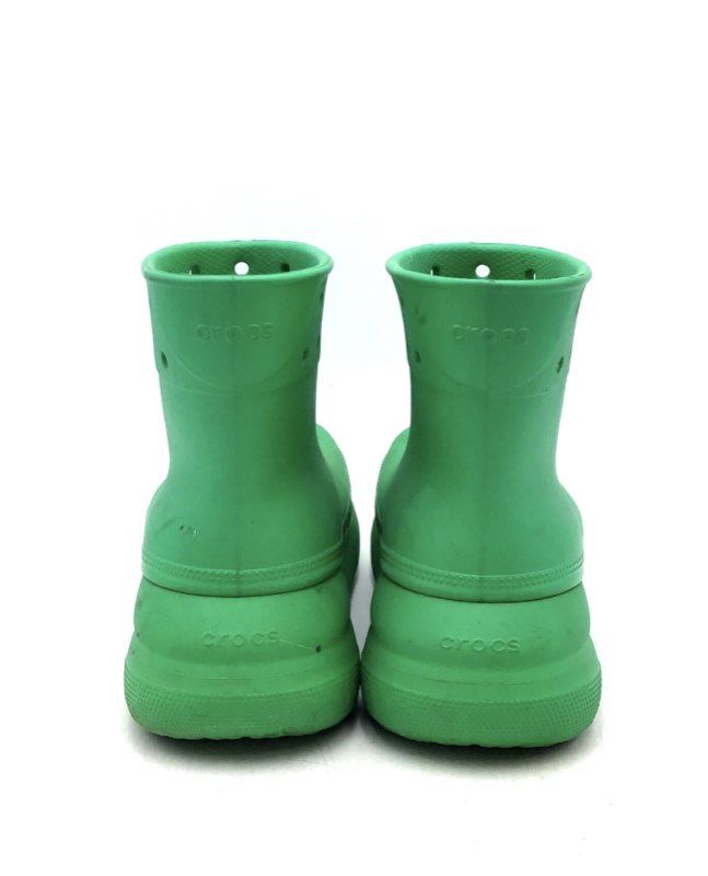 Crocs Men&#39;s Classic Crush 207946 Green Waterproof Rain Boots - Size 6