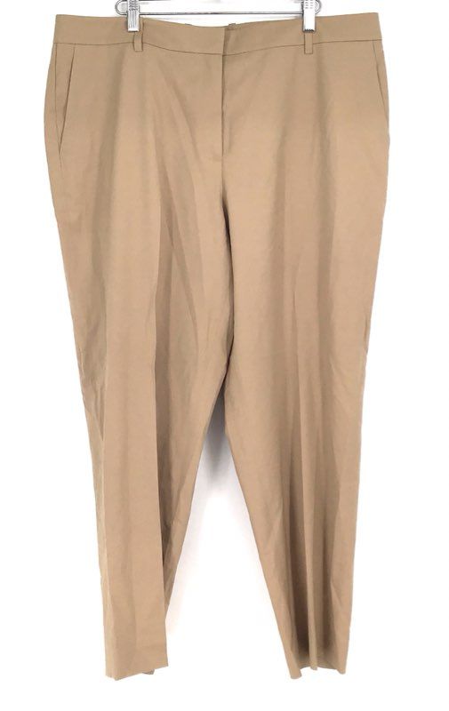 Lafayette 148 New York Women&#39;s Tan Clinton Ankle Dress Pants - Size 16