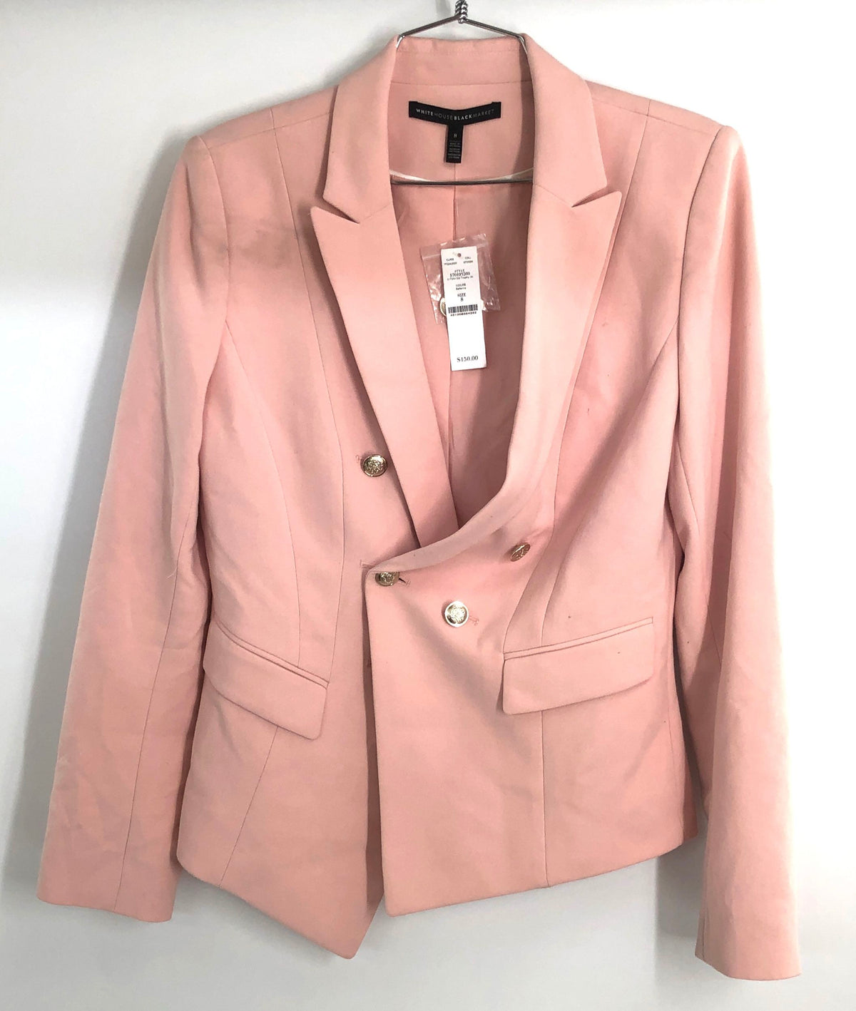 White House Black Market Women's Ballerina Pink Trophy Blazer Jacket NWT Sz 8